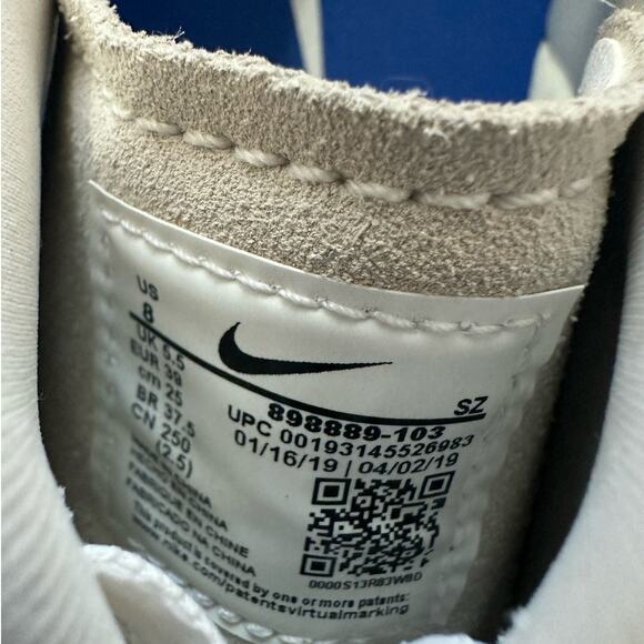 Nike Air Force 1 Low White Leather Sneakers Women’s Size 8 - Picture 2 of 12